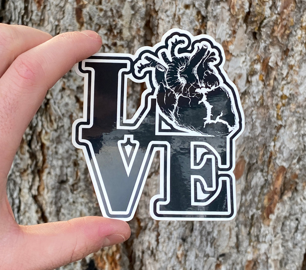 4" Classic Love Sticker